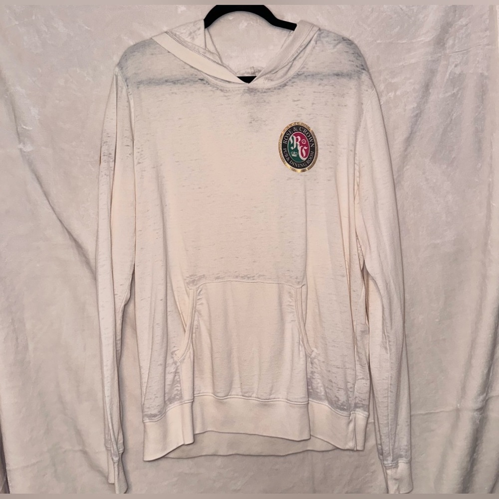 DisneyParks🌹Rose & Crown Pub Long-sleeve Burnout Hoodie Tee-Shirt,size XXL,RARE